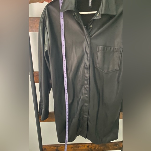 2/$40 Design Lab Faux Leather Shirt / Jacket - Picture 3 of 6
